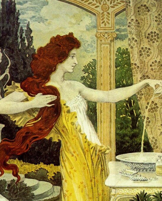 Eugene Grasset “Eau de Lubin” Vintage art book page