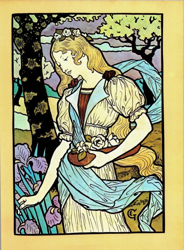 Eugene Grasset "Grafton Gallery, London - Exposition d'Art Decoratif" Vintage art book page - Image 2