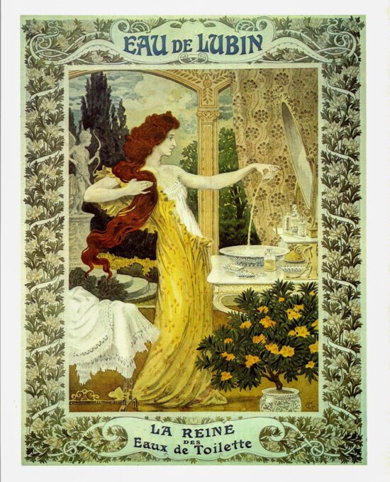Eugene Grasset “Eau de Lubin” Vintage art book page