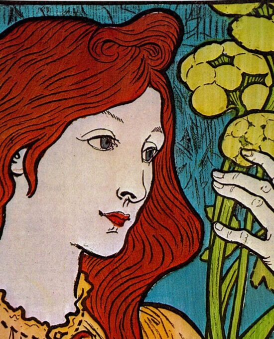 Eugene Grasset “Salon des Cent – Exposition Grasset” 1894 Vintage art book page