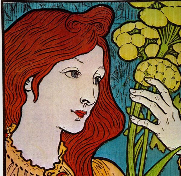 Eugene Grasset "Salon des Cent - Exposition Grasset" 1894 Vintage art book page