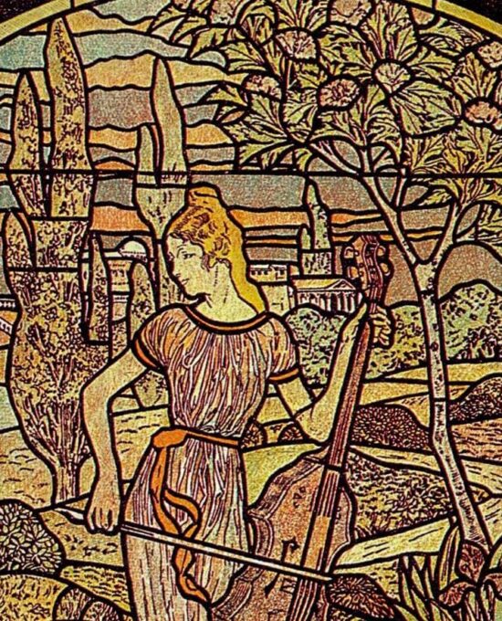 Eugene Grasset “Symphonie” Vintage art book page
