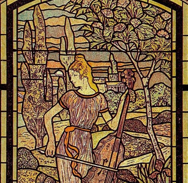 Eugene Grasset "Symphonie" Vintage art book page