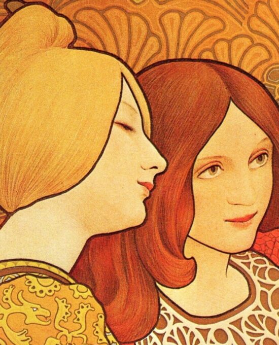 Paul Berthon “Salon des Arts Liberaux” 1900 Vintage art book page