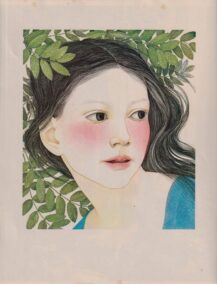 Snow White and the Seven Dwarfs Nancy Ekholm Burkert Vintage art book page Children's book illustration