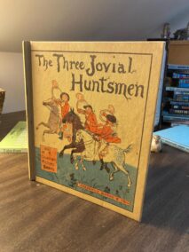 Randolph Caldecott "The Three Jovial Huntsmen" Vintage pictorial cloth-wrapped hardcover Undated early edition