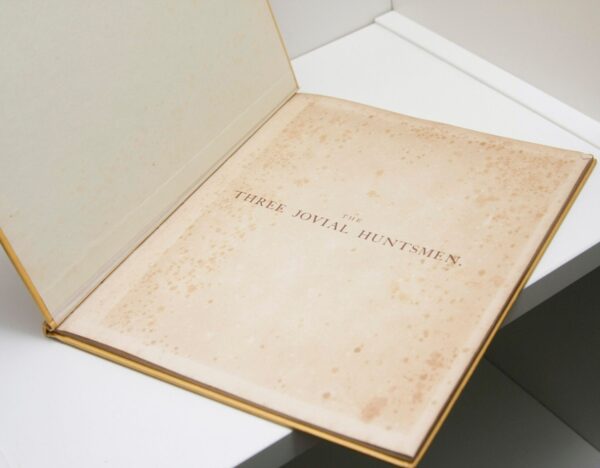 Randolph Caldecott "The Three Jovial Huntsmen" Vintage pictorial cloth-wrapped hardcover Undated early edition - Image 6