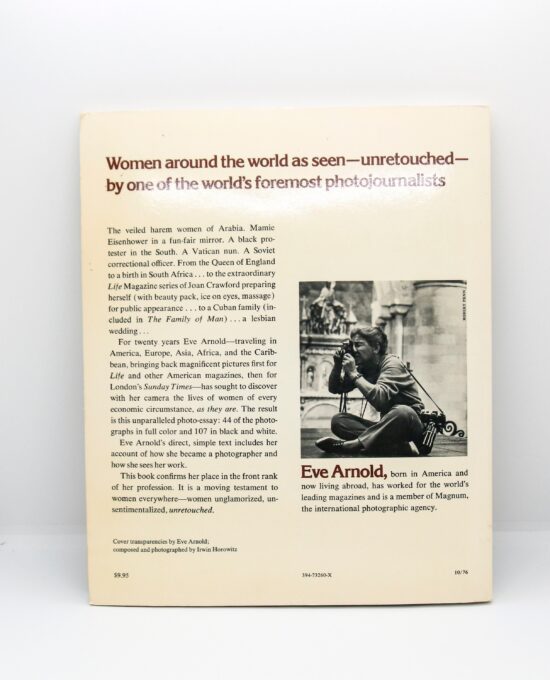 Eve Arnold “The Unretouched Woman” 1976 First edition paperback photography book Full-color & black and white photographs