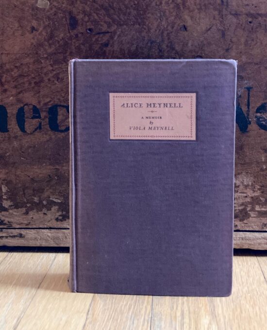 Vintage 1920s hardcover memoir “Alice Meynell” 1929 First edition by Viola Maynell For poetry fans