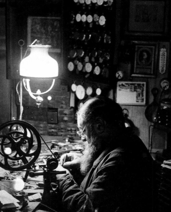 Brassai “Watchmaker, Passage Dauphine, Paris” c.1931 Vintage art book print 4 3/4 x 7 1/2″