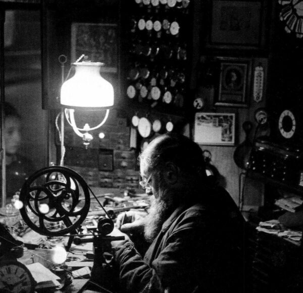 Brassai "Watchmaker, Passage Dauphine, Paris" c.1931 Vintage art book print 4 3/4 x 7 1/2"
