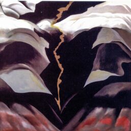 Georgia O'Keeffe "Black Place - III / Pelvis with Blue" 1944 Two-sided