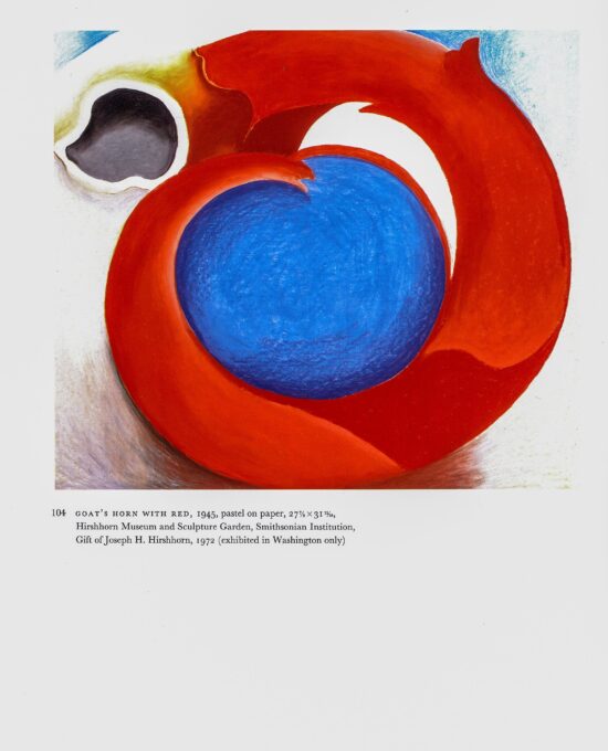 Georgia O’Keeffe “Goat’s Horn with Red / Pelvis III” 1944/45 print