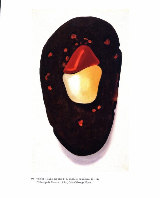 Georgia O’Keeffe “Three Small Rocks Big / Red and Pink Rocks”