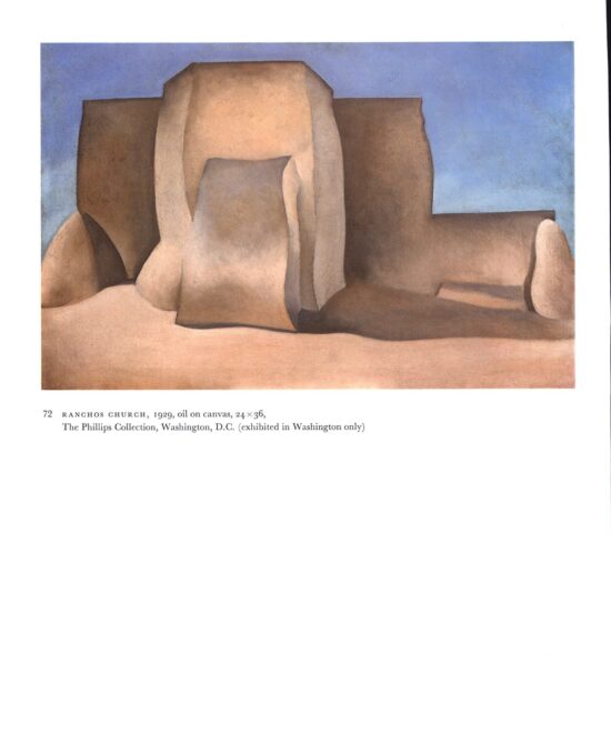 Georgia O’Keeffe vintage art book plate “Oriental Poppies / Ranchos Church” For the den