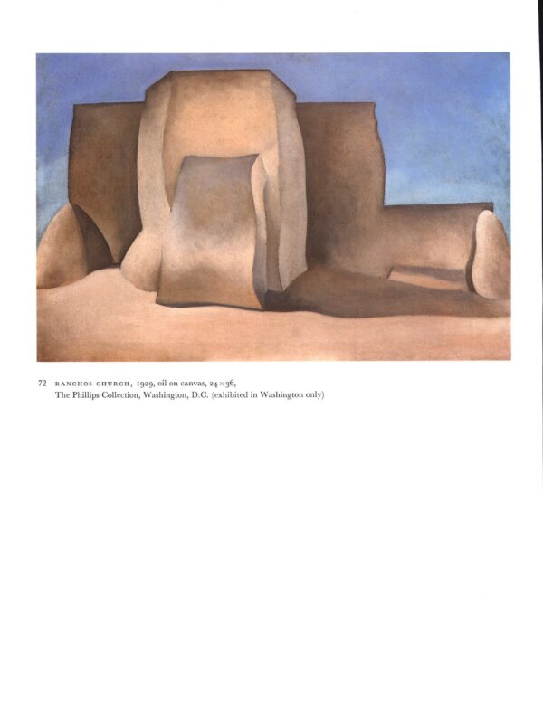 Georgia O'Keeffe vintage art book plate "Oriental Poppies / Ranchos Church" For the den