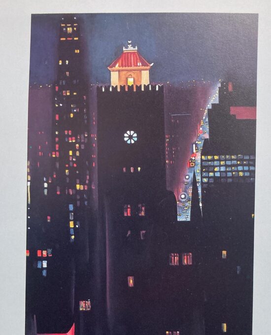 Georgia O’Keeffe vintage art book plate 1927 “East River, New York / New York Night”