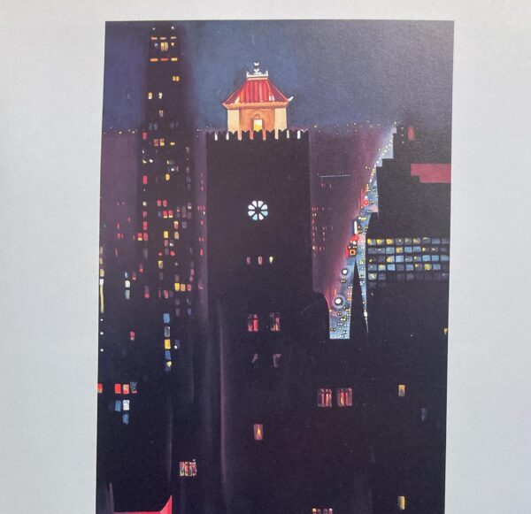 Georgia O'Keeffe vintage art book plate 1927 "East River, New York / New York Night"