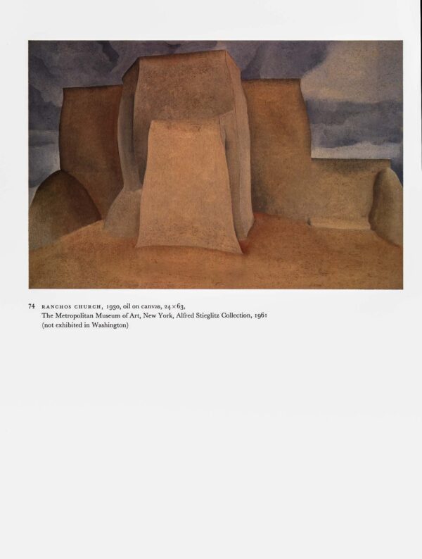 Georgia O'Keeffe vintage art book page "Black Cross, New Mexico / Ranchos Church" - Image 2
