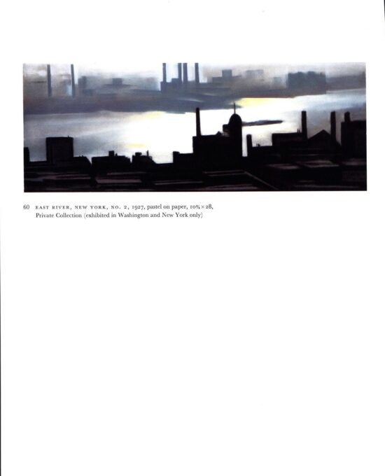 Georgia O’Keeffe vintage art book plate 1927 “East River, New York / New York Night”
