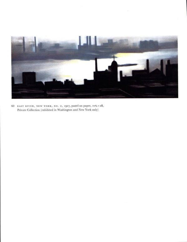 Georgia O'Keeffe vintage art book plate 1927 "East River, New York / New York Night" - Image 2