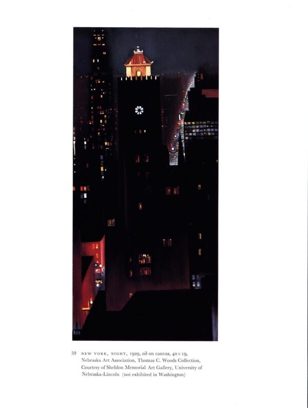 Georgia O'Keeffe vintage art book plate 1927 "East River, New York / New York Night" - Image 3