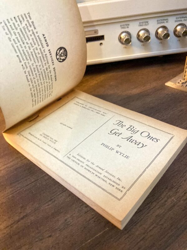 Dad Gifts Armed Services Edition "The Big Ones Get Away" Philip Wylie 1944 Vintage paperback book - Image 7
