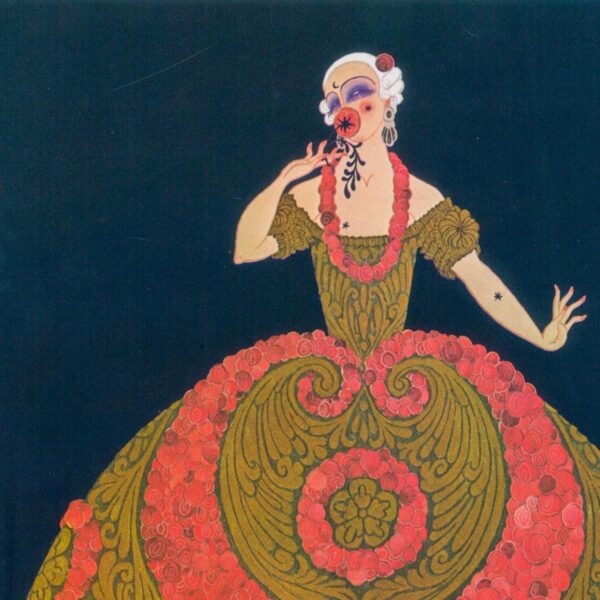 Erte Theatrical Costume print Costumes for soprano Ganna Walska in "Manon" 1920/"Martha" 1926 9 x 12 1/4" vintage art page