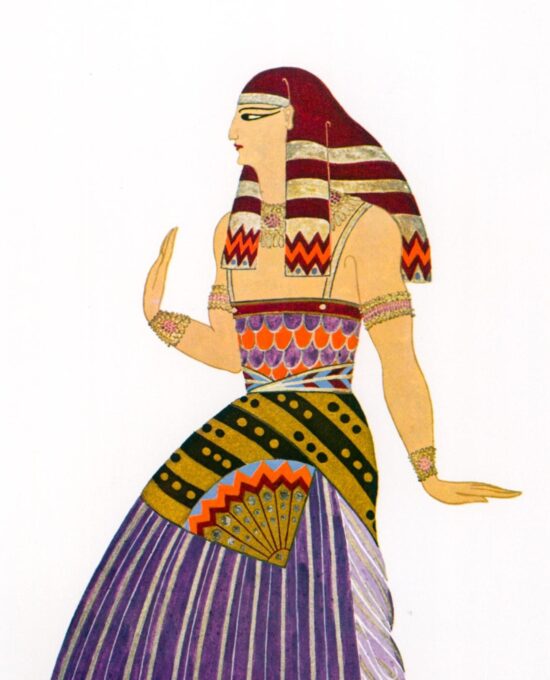 Erte Theatrical Costume print Costume for Le Bal des Arts 1919 film 9 x 12 1/4″ vintage art page