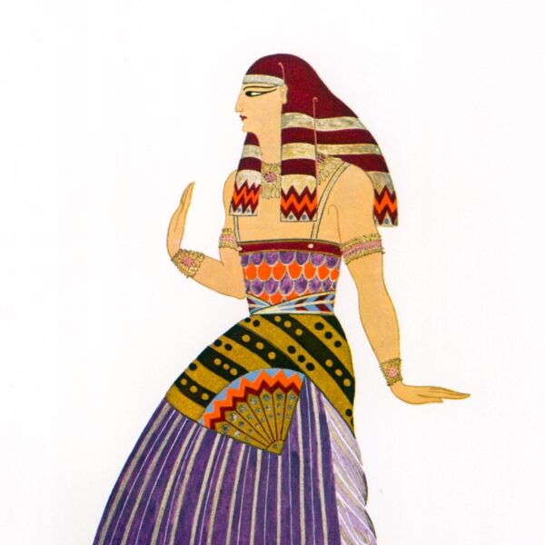 Erte Theatrical Costume print Costume for Le Bal des Arts 1919 film 9 x 12 1/4" vintage art page