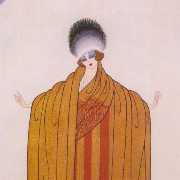 Erte Theatrical Costume Vintage art print Costume for Gaby Deslys c.1915/"The Minotaur" 1913 9 x 12 1/4"