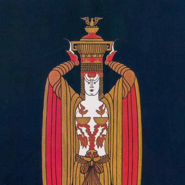 Erte Theatrical Costume Vintage art print "Gift Bearer, Aladdin at Folies-Bergere" 1927/"The Masks" 1912 9 x 12 1/4"