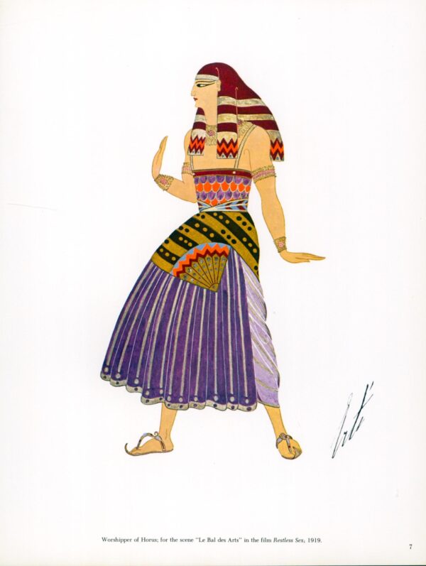 Erte Theatrical Costume print Costume for Le Bal des Arts 1919 film 9 x 12 1/4" vintage art page - Image 3