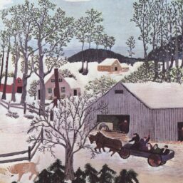 Grandma Moses "Early Springtime on the Farm" 1945 Vintage book page print