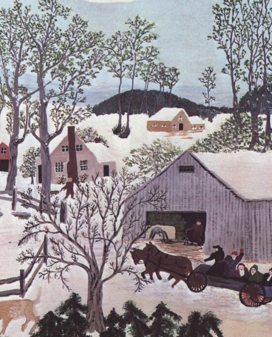 Grandma Moses “Early Springtime on the Farm” 1945 Vintage book page print