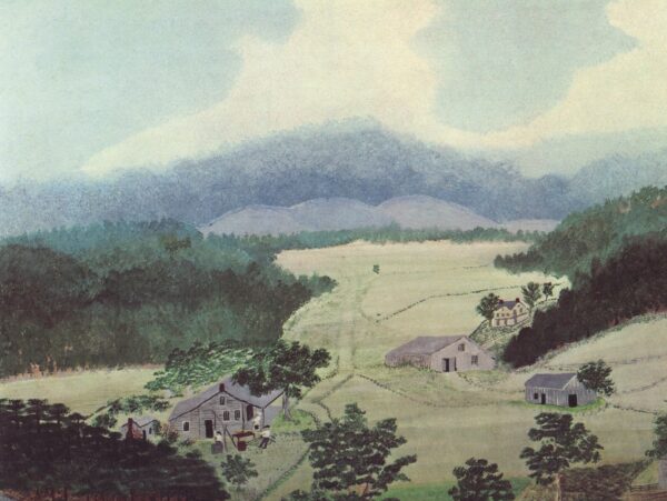Grandma Moses Vintage print "First Wagon on Cambridge Pike" - Image 2
