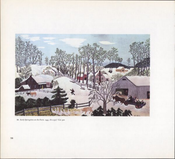Grandma Moses "Early Springtime on the Farm" 1945 Vintage book page print - Image 3