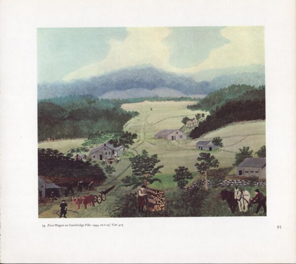 Grandma Moses Vintage print "First Wagon on Cambridge Pike" - Image 3