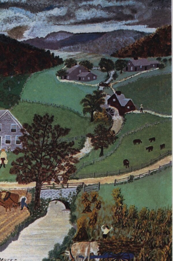 Grandma Moses Vintage print "Home of Hezekiah in 1800, No.4" - Image 2