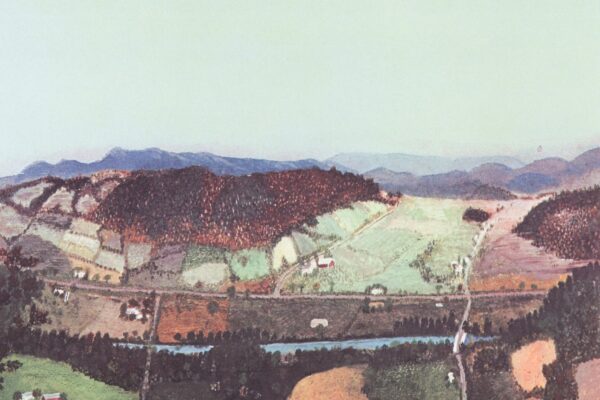 Grandma Moses Vintage art page print "Cambridge Valley" 1940 - Image 2