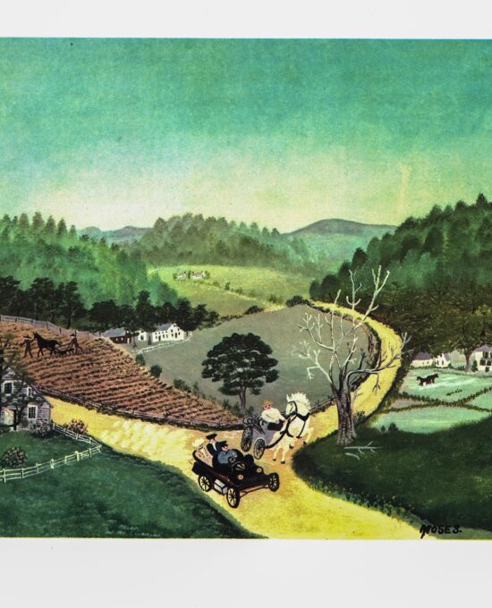 Grandma Moses “The Old Automobile” 1944 Vintage book print