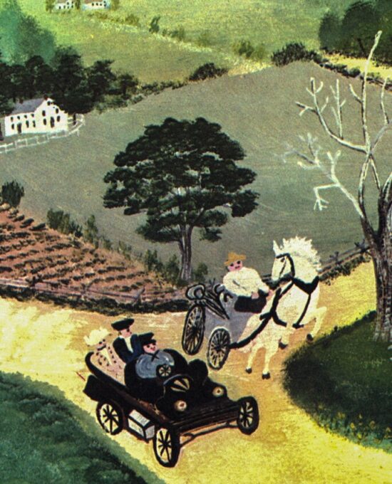 Grandma Moses “The Old Automobile” 1944 Vintage book print