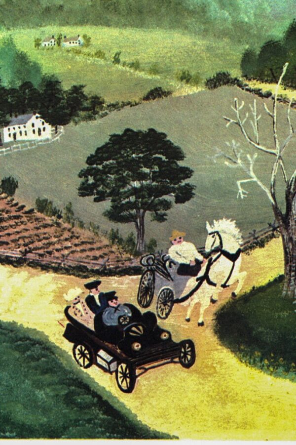 Grandma Moses "The Old Automobile" 1944 Vintage book print - Image 2