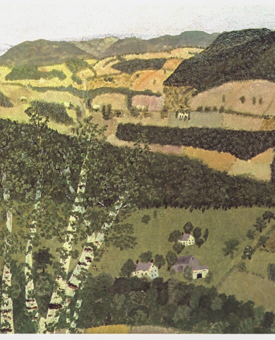 Grandma Moses “Black Horses” 1942 Vintage book page 13 x 12″