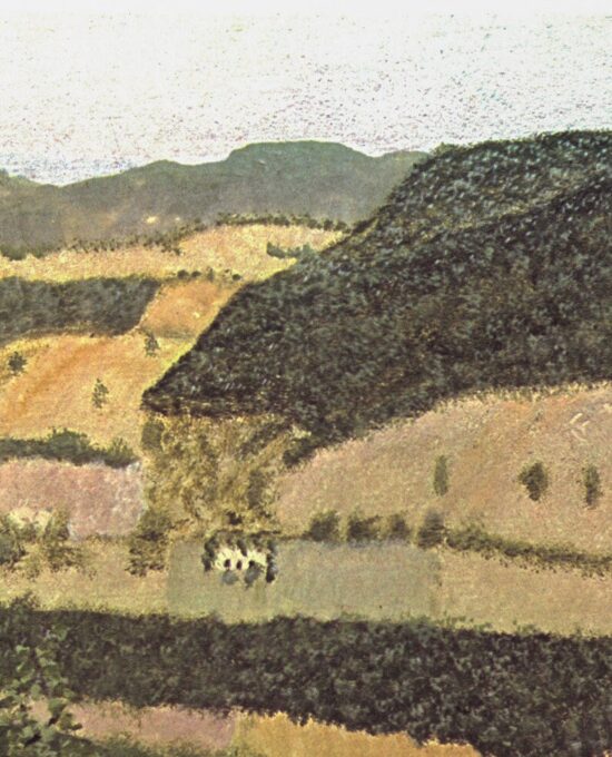 Grandma Moses “Black Horses” 1942 Vintage book page 13 x 12″