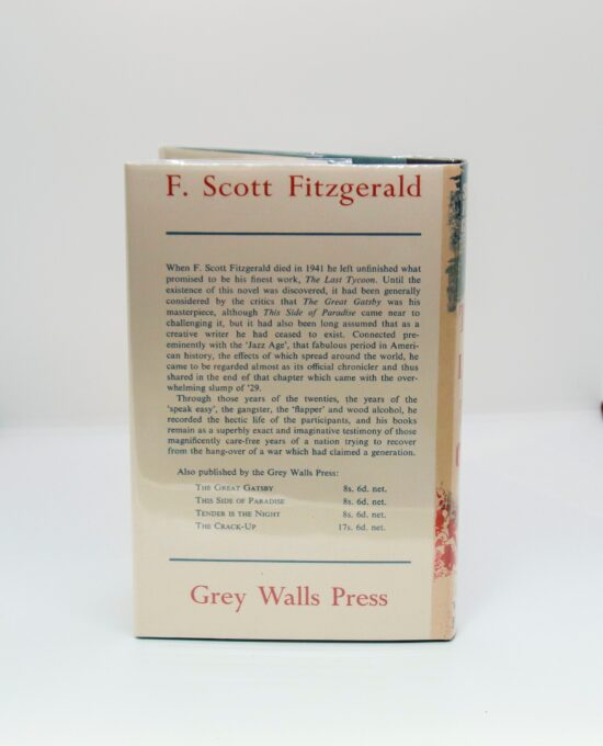 F. Scott Fitzgerald “The Last Tycoon” c.1971 Vintage hardcover