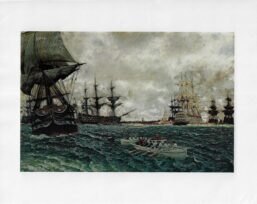 Howard Pyle Print "Evacuation of Charleston" Hitorical Art