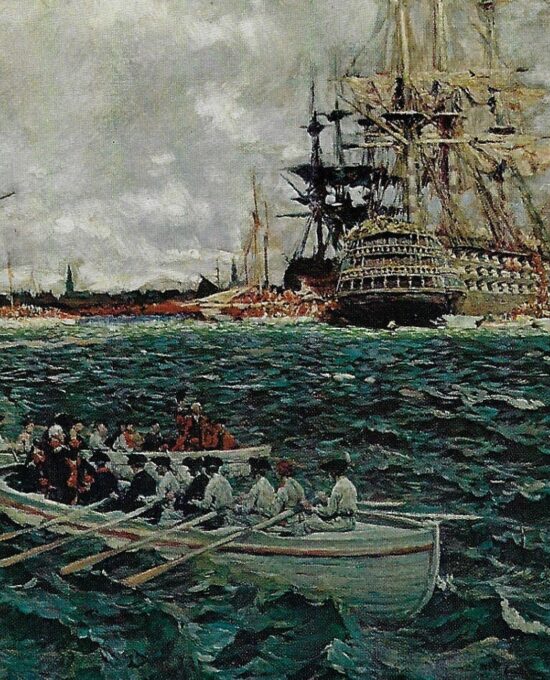 Howard Pyle Of the Brandywine Artists “The evacuation of Charleston by the British, 12/14/1782”  The Story of the Revolution