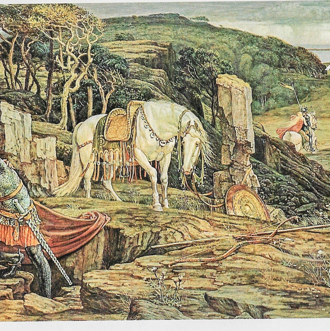 The Laidly Worm 1881 '70s art book page Walter Crane - Image 2