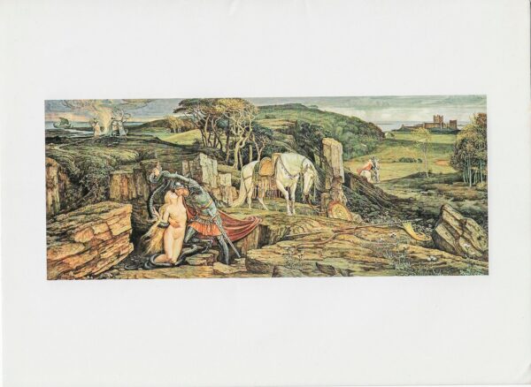 The Laidly Worm 1881 '70s art book page Walter Crane - Image 4